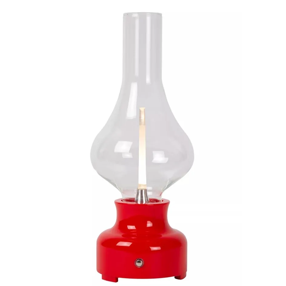 Tafellamp op batterij rood 3-standen dimbaar>Straluma Outlet