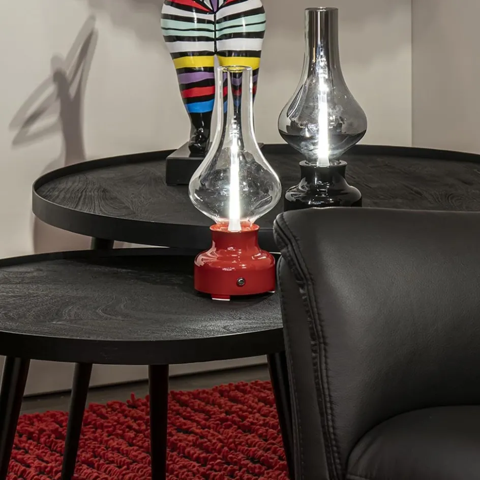 Tafellamp op batterij rood 3-standen dimbaar>Straluma Outlet