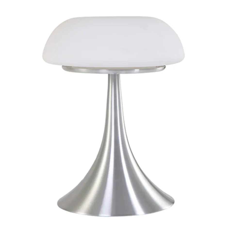 Tafellamp Purissima staal met opaal glas>Straluma Discount
