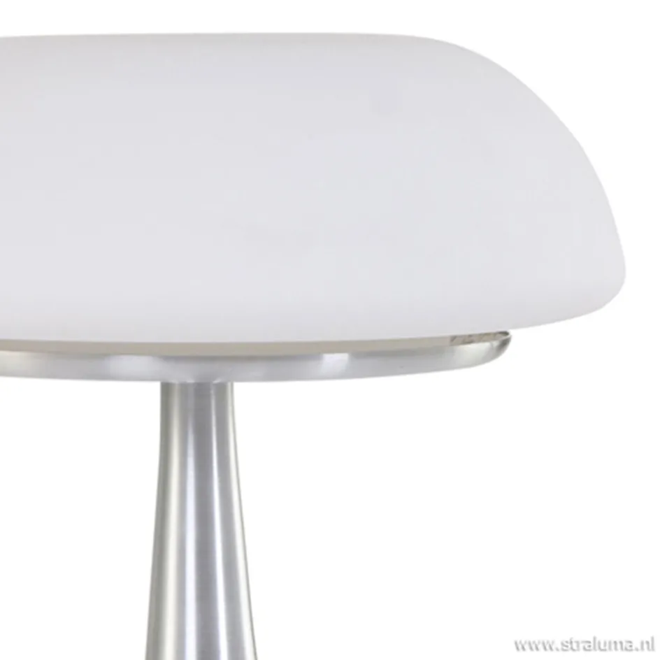 Tafellamp Purissima staal met opaal glas>Straluma Discount