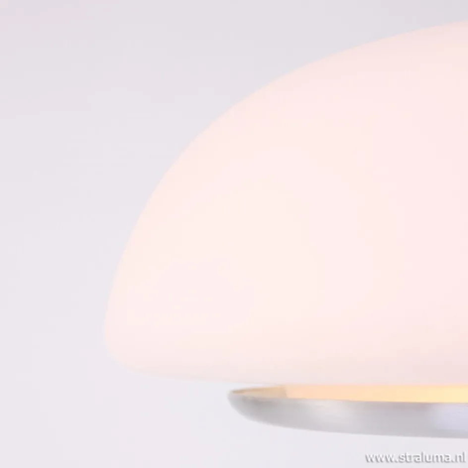 Tafellamp Purissima staal met opaal glas>Straluma Discount