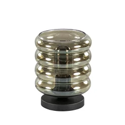 Tafellamp Quinto cilinder rib smoke/zw>Straluma Discount