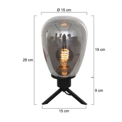 Tafellamp Reflexion ovaal zwart+smoke></noscript>Straluma Clearance