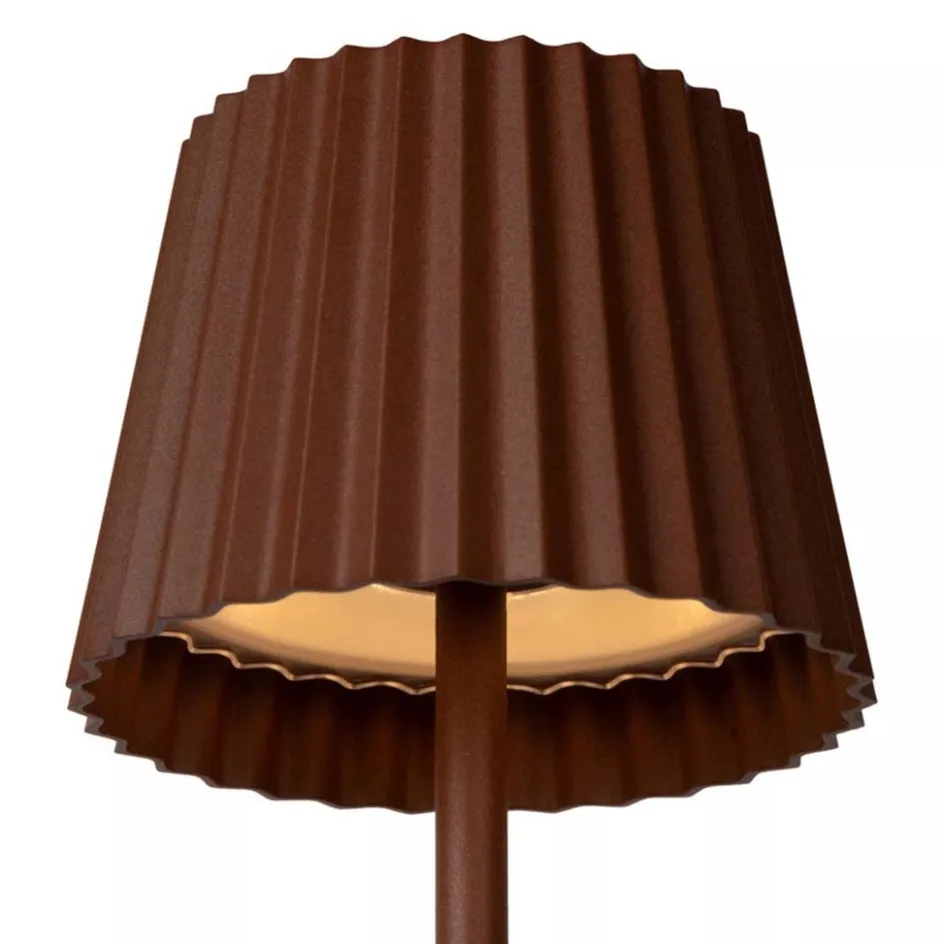 Tafellamp roest bruin oplaadbaar inclusief LED IP54>Straluma