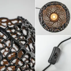 Tafellamp Sinula zwart gevlochten staal><noscript><img width=