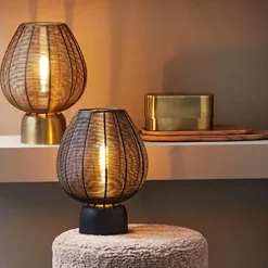 Tafellamp Suneko 34cm draad brons><noscript><img width=