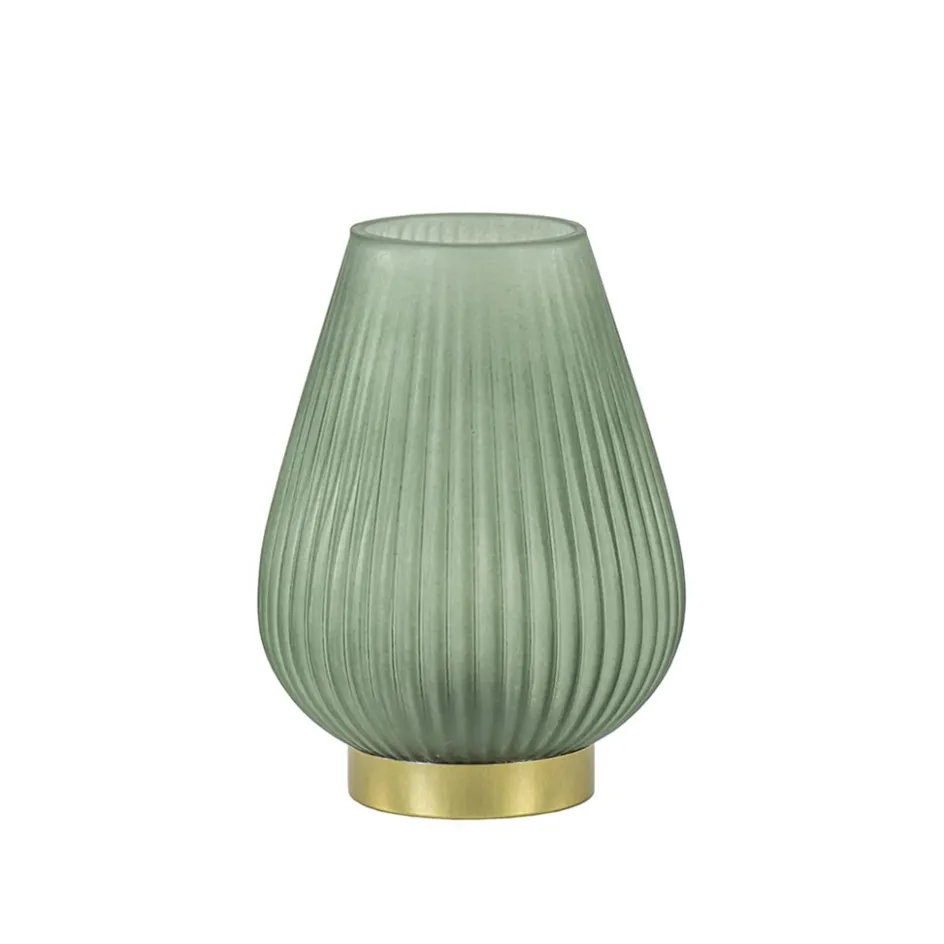 Tafellamp Tajera op batterij donker groen/goud>Straluma Hot