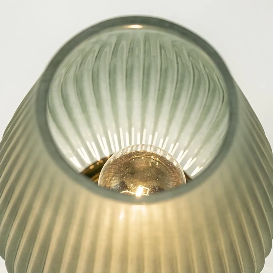 Tafellamp Tajera op batterij donker groen/goud>Straluma Hot