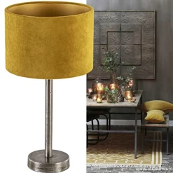 Tafellamp Undai ruw nikkel excl. kap><noscript><img width=