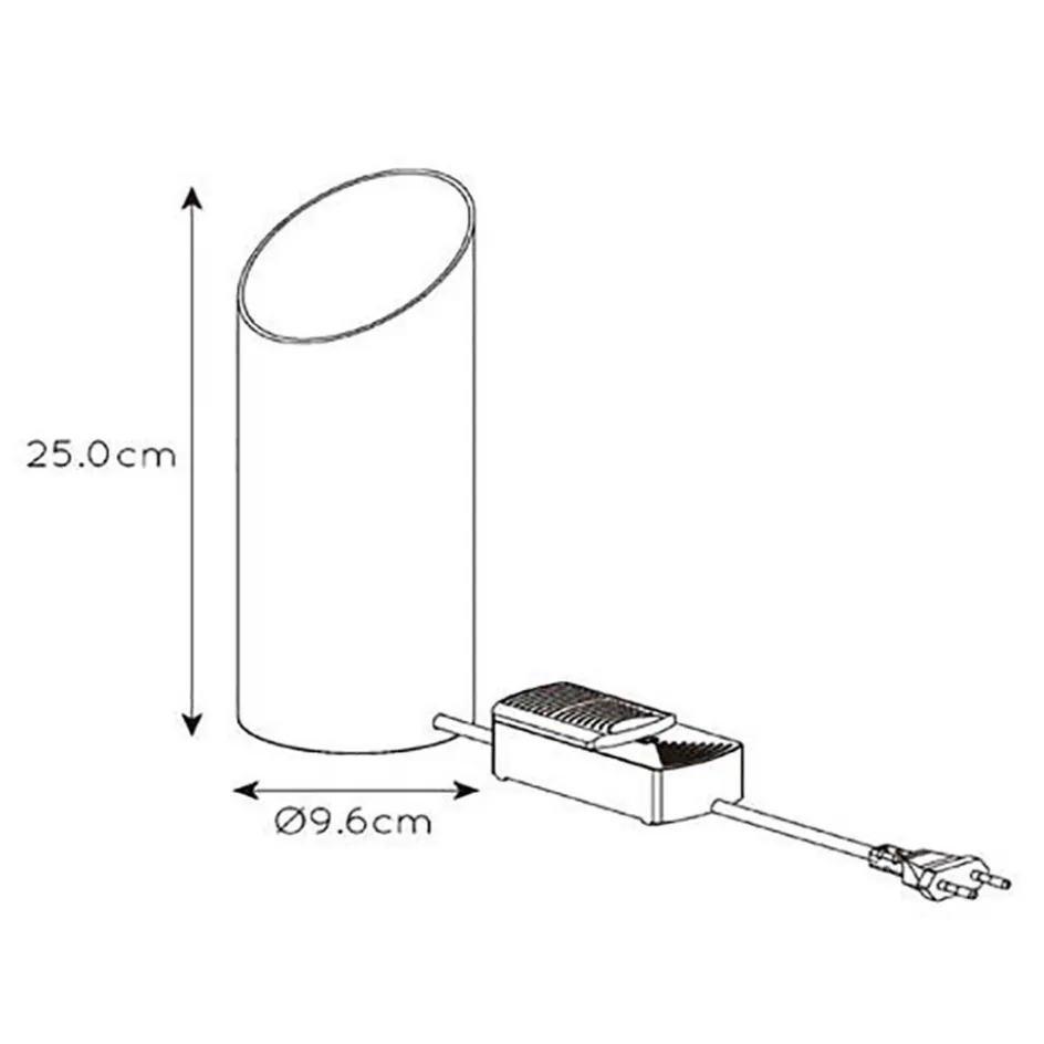 Tafellamp uplighter mat wit met goud>Straluma Hot