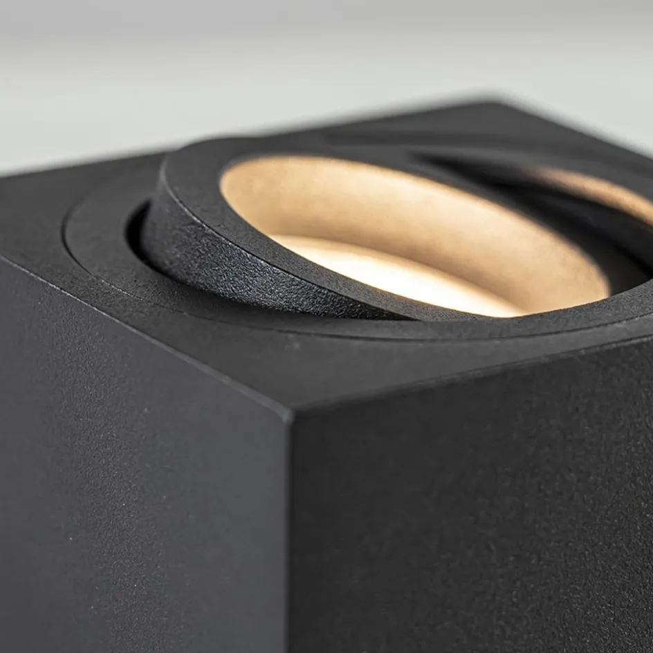 Tafelspot/vloerspot Rebel zwart vierkant>Straluma Outlet