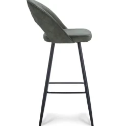 Trendy barkruk velours met zwart metalen poot></noscript>Straluma Outlet