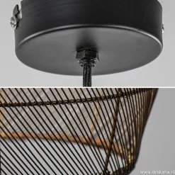 Trendy draad hanglamp Meya zwart/goud><noscript><img width=