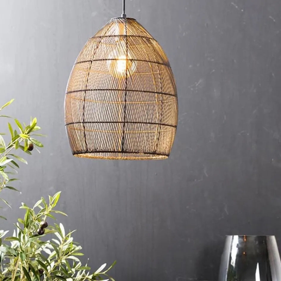 Trendy draad hanglamp Meya zwart/goud>Straluma Hot