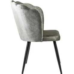 Trendy eetkamerstoel velours met zwarte poot><noscript><img width=