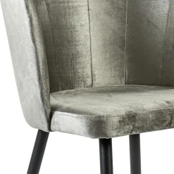 Trendy eetkamerstoel velours met zwarte poot><noscript><img width=