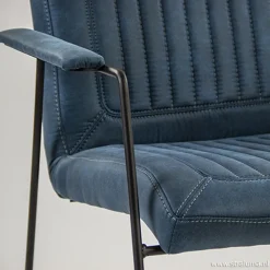 Trendy moderne eetkamerstoel metaal/stof><noscript><img width=