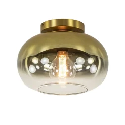 Trendy plafondlamp goud met goud gradiënt glas>Straluma Online