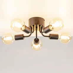 Trendy plafondlamp mat zwart exclusief lichtbron>Straluma Hot