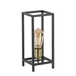 Trendy tafellamp Marlay zwart met brons>Straluma New