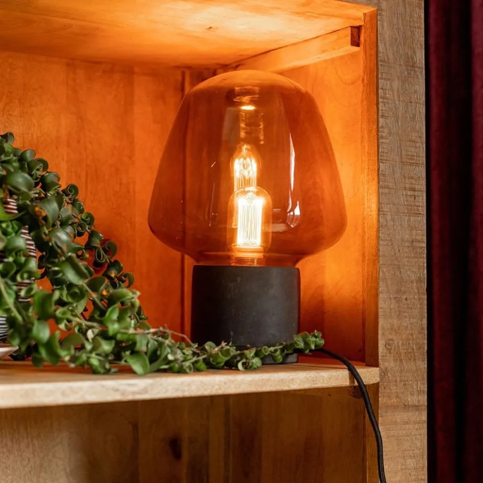 Trendy tafellamp met smokey glas>Straluma Discount