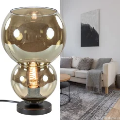 Trendy tafellamp met smoke glazen kap></noscript>Straluma Hot