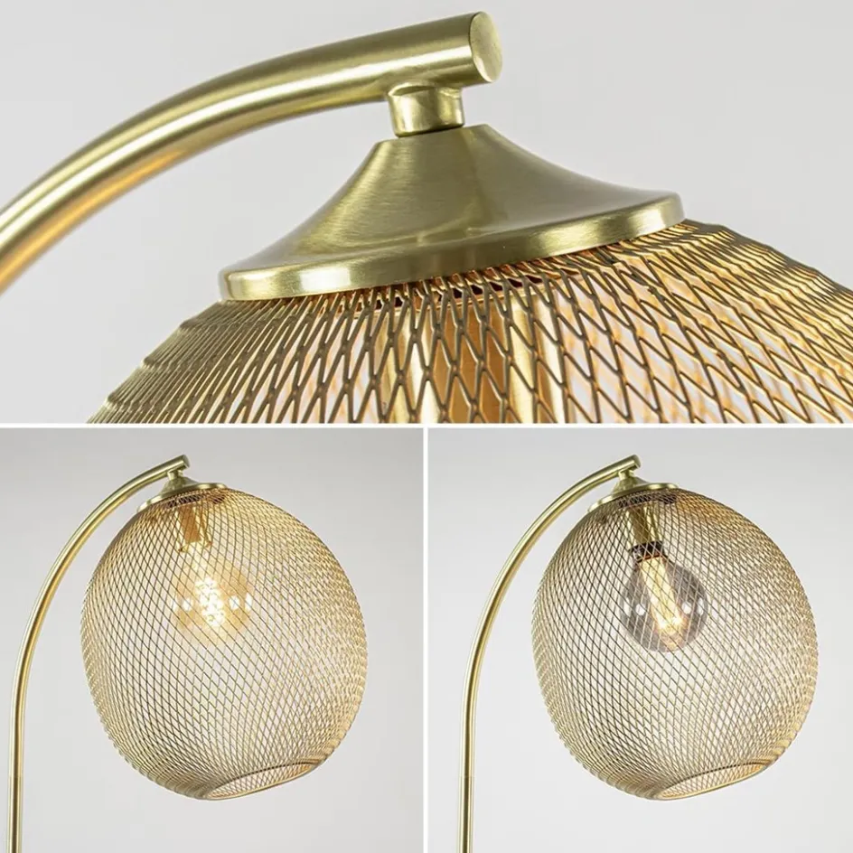 Trendy vloerlamp Moroc goud Light and Living>Straluma