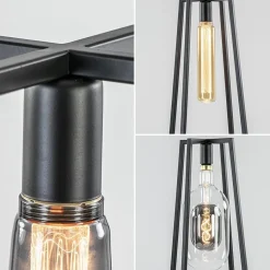 Trendy vloerlamp zwart frame excl lichtbron><noscript><img width=
