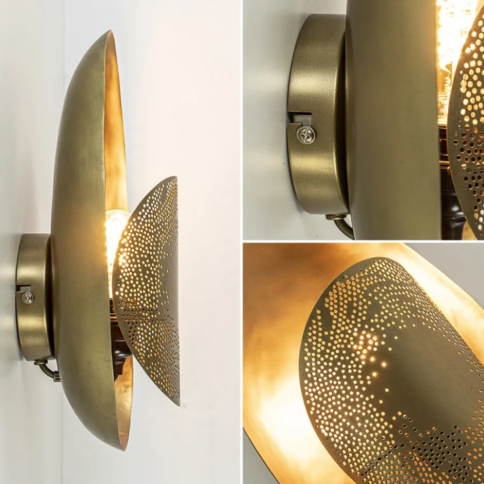 Trendy wandlamp antiek brons>Straluma