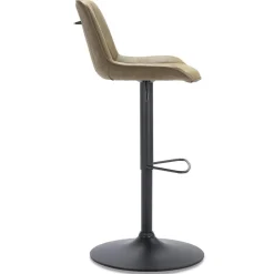 Verstelbare barkruk metalen poot met microleder zitting><noscript><img width=