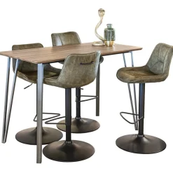 Verstelbare barkruk metalen poot met microleder zitting><noscript><img width=