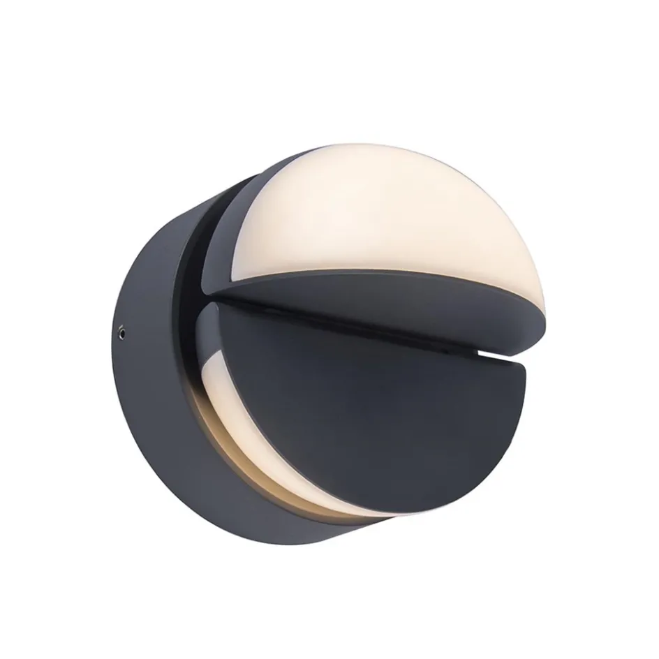 Verstelbare buitenlamp rond donker grijs inclusief LED>Straluma Sale