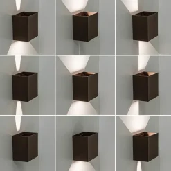 Verstelbare LED buitenlamp aluminium bruin><noscript><img width=