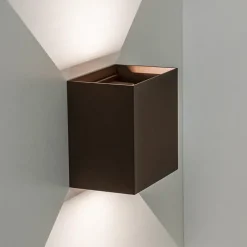 Verstelbare LED buitenlamp aluminium bruin><noscript><img width=