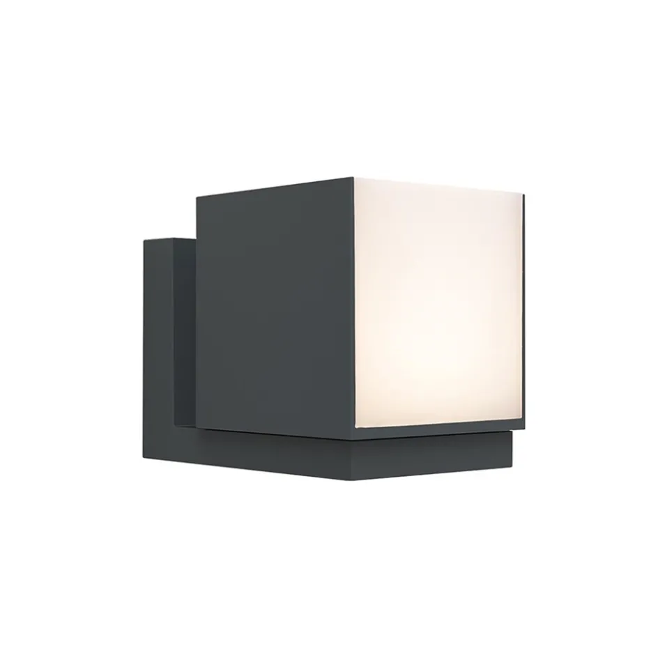 Verstelbare LED buitenlamp kubus donker grijs IP54>Straluma New