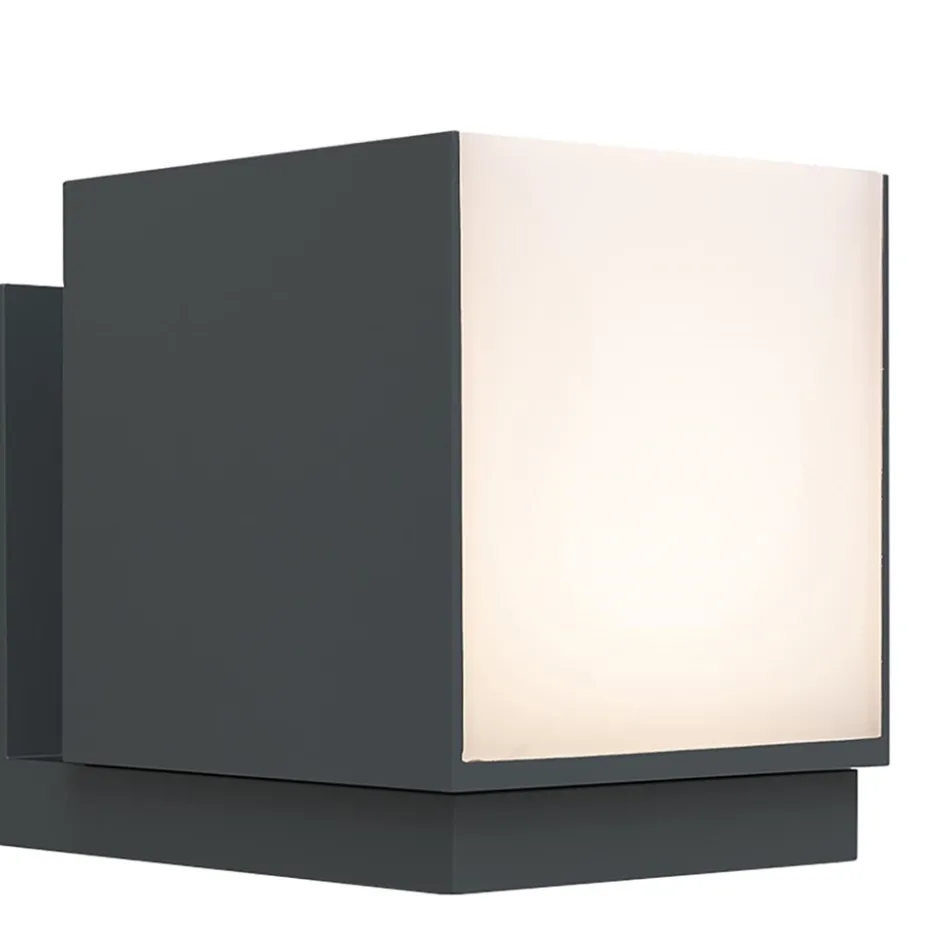 Verstelbare LED buitenlamp kubus donker grijs IP54>Straluma New