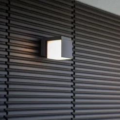 Verstelbare LED buitenlamp kubus donker grijs IP54><noscript><img width=