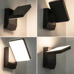 Verstelbare LED buitenlamp zwart IP54><noscript><img width=