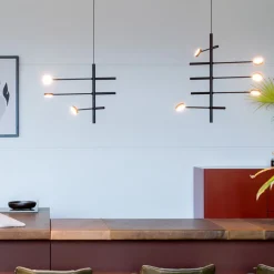 Verstelbare 5-lichts design hanglamp azuriet blauw></noscript>Straluma Hot