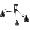 Verstelbare 3-lichts plafondlamp met zwarte kappen>Straluma Discount