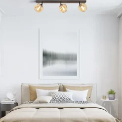 Verstelbare 3-lichts plafondlamp met amber glas></noscript>Straluma Hot