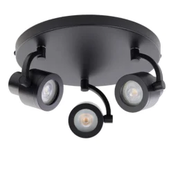 Verstelbare opbouwspot zwart 3-lichts>Straluma Clearance