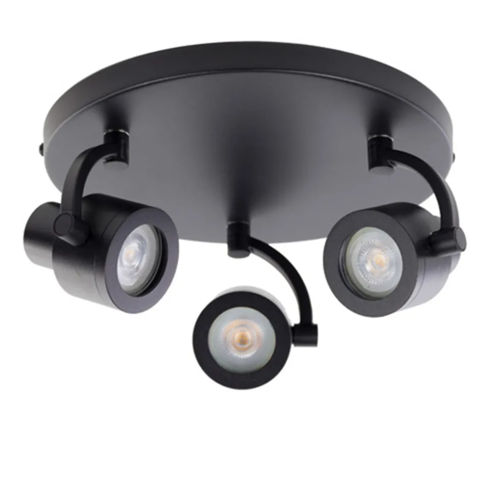 Verstelbare opbouwspot zwart 3-lichts>Straluma Clearance
