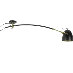 Verstelbare plafondlamp mat zwart met goud>Straluma Hot