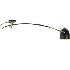 Verstelbare plafondlamp mat zwart met goud>Straluma Hot