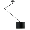 Verstelbare plafondlamp zwart met velourse kap>Straluma Online