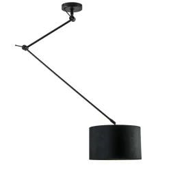 Verstelbare plafondlamp zwart met velourse kap>Straluma Online