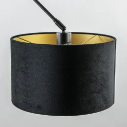 Verstelbare plafondlamp zwart met velourse kap></noscript>Straluma Online