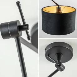 Verstelbare plafondlamp zwart met velourse kap></noscript>Straluma Online