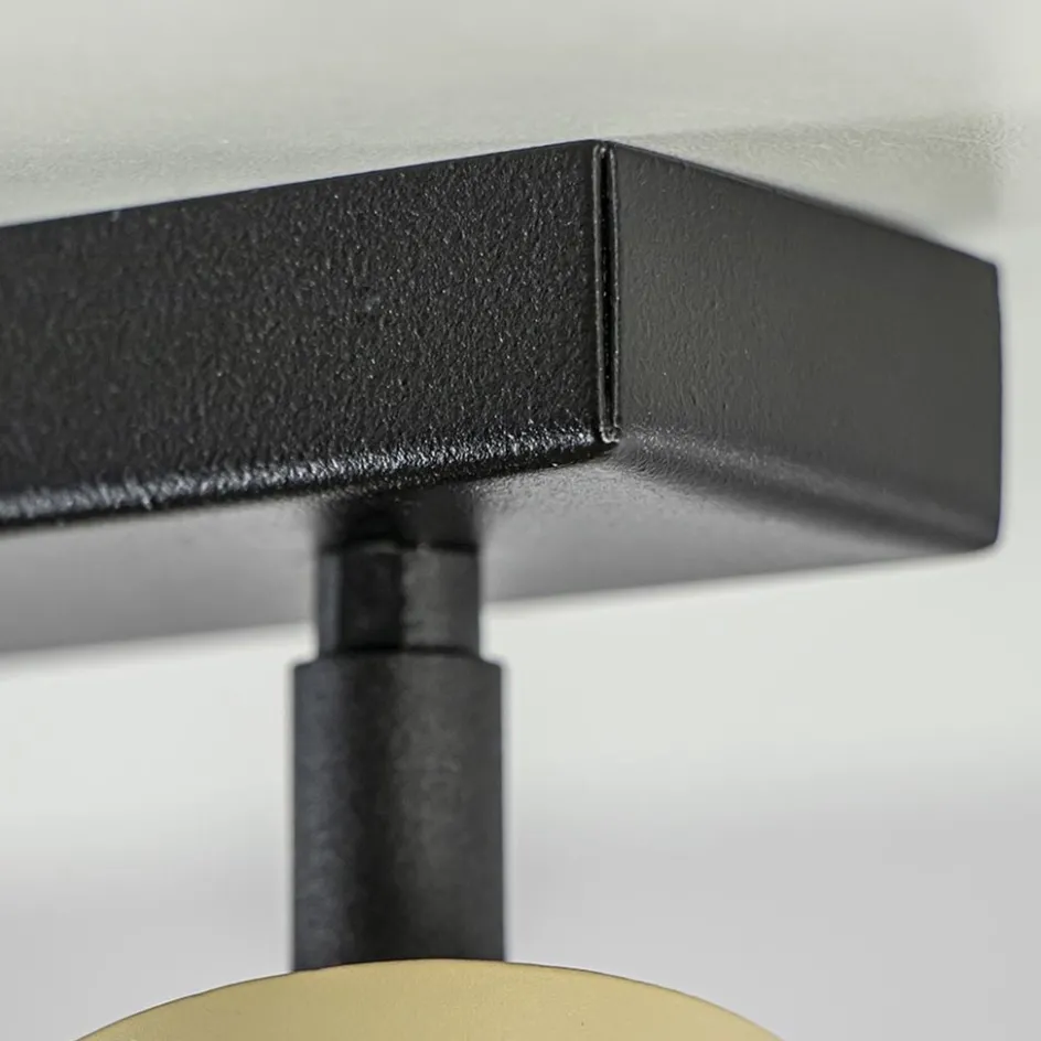 Verstelbare plafondspot GU10 zwart met goud>Straluma New